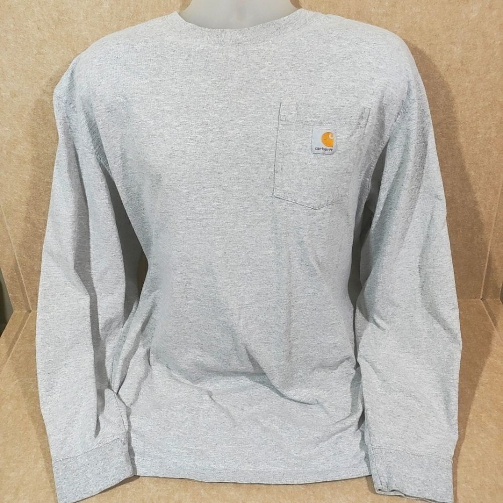 Carhartt Original Fit Gray Long Sleeve Shirt Mens #5